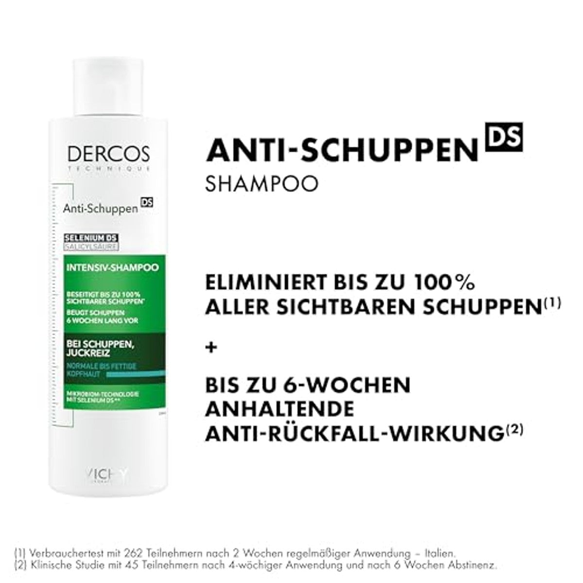 Vichy Dercos Anti-Roos Shampoo voor Vette Hoofdhuid, Navulverpakking, 390 ml