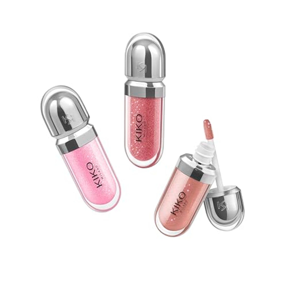 KIKO Milano Glossy Lip Set Mini, lippenset: 3 hydraterende mini-lipgloss met 3D-volumeffect – Kiko Milano