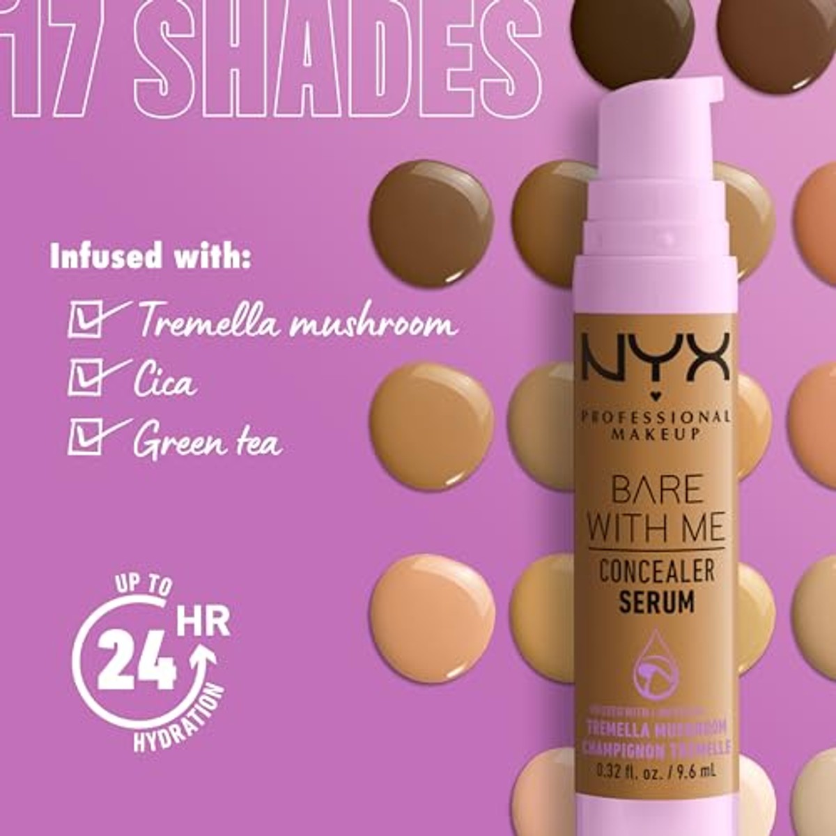 NYX PROFESSIONAL MAKEUP Bare With Me Concealer Serum Light 9,6 ml - 3 stuks