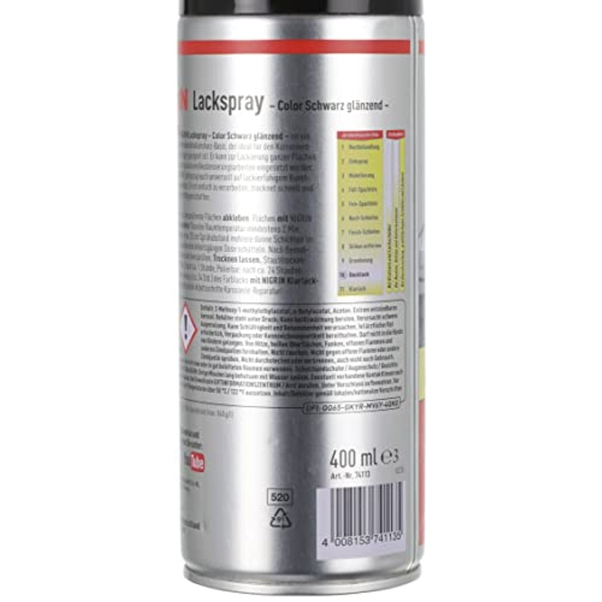 Nigrin 74113 Lakspray zwart glanzend 400 ml – foto 6