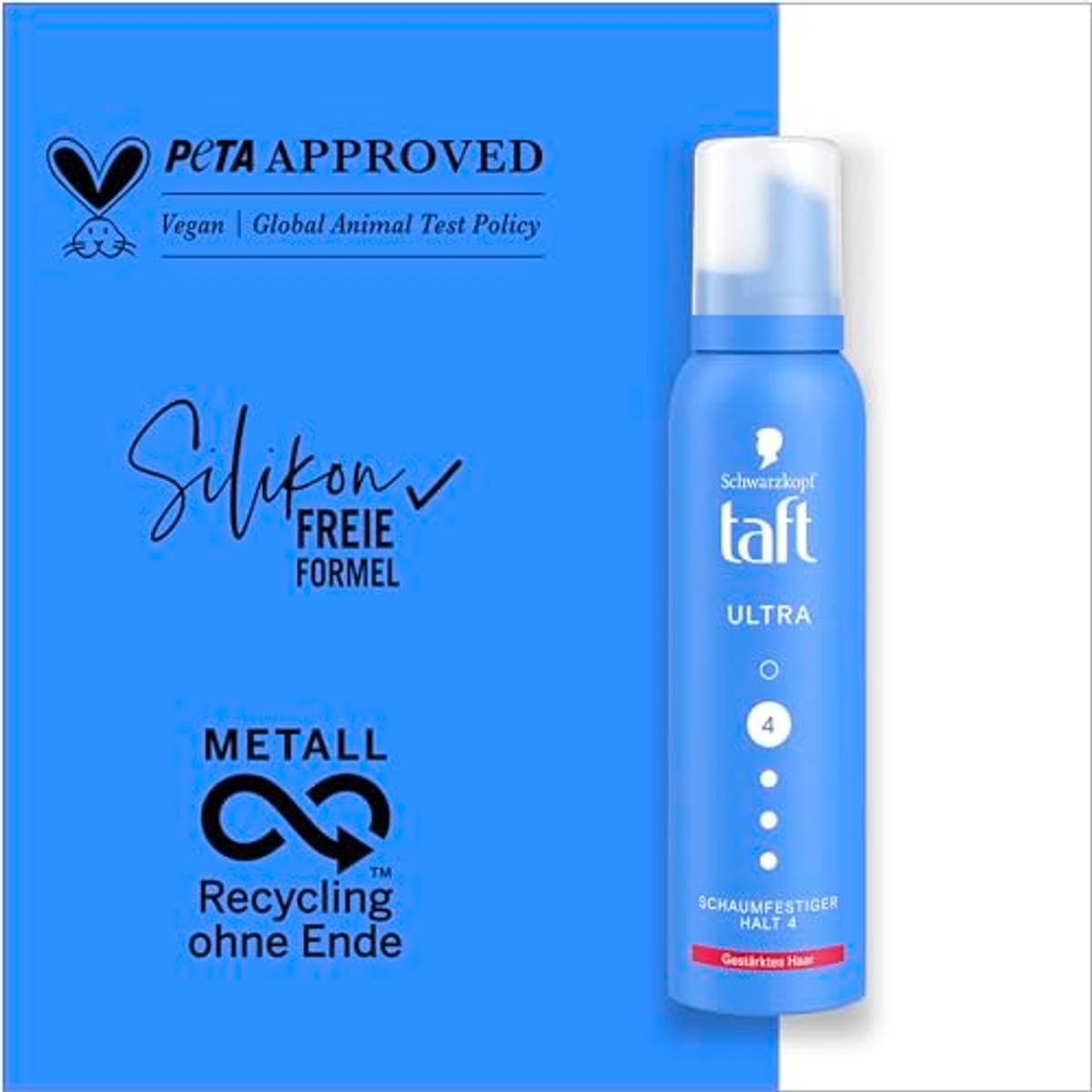 TAFT Ultra Schuimversteviger Houdgraad 4 3 x 150 ml - Voordeelverpakking