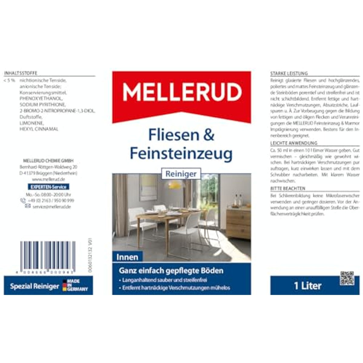 Mellerud Tegel- en fijnsteengoed reiniger 6 x 1 liter - Voordeelverpakking