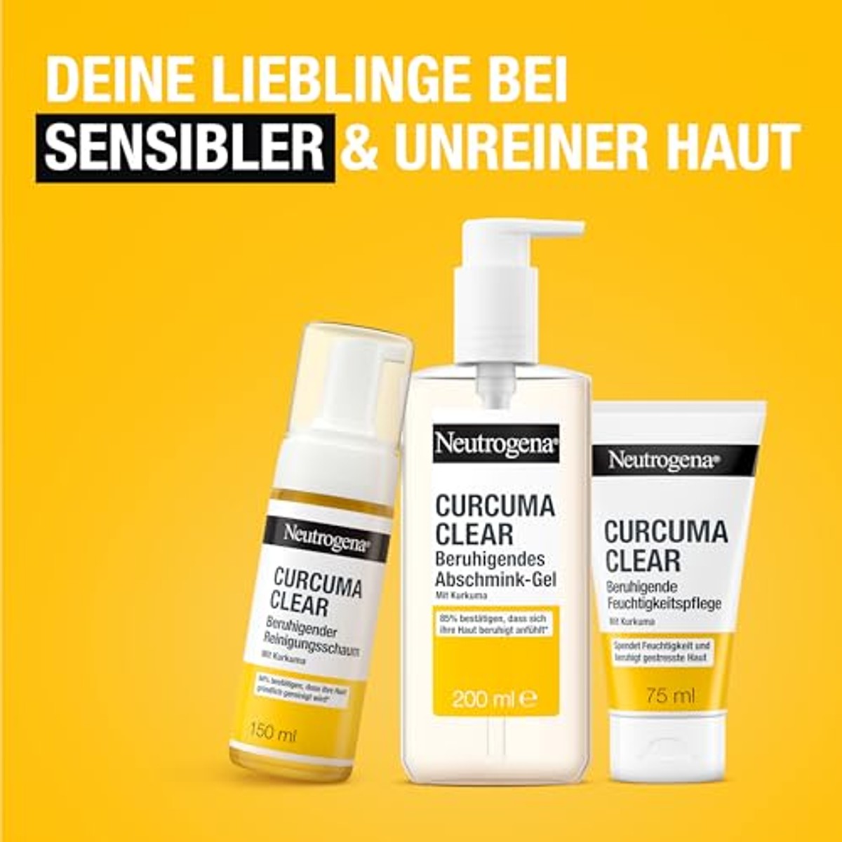 Neutrogena Curcuma Clear kalmerend reinigingsschuim 150 ml – Neutrogena