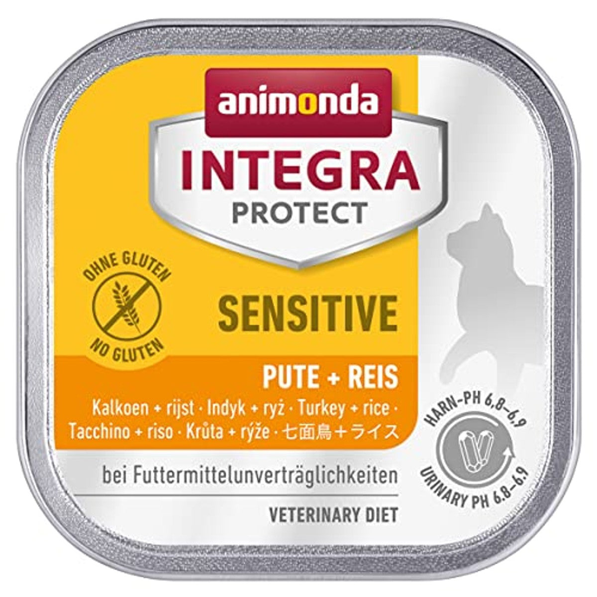 Animonda Integra Protect Sensitive natvoer kattenvoer kalkoen & rijst 16 x 100 g - 3-pack