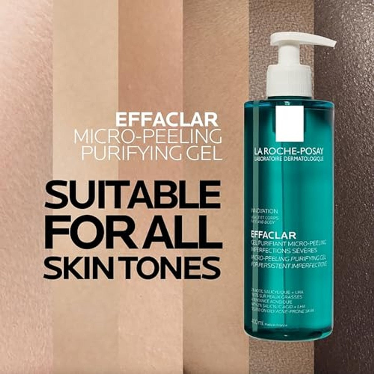La Roche-Posay Effaclar Micropeeling Reinigingsgel 400 ml - 3-pack