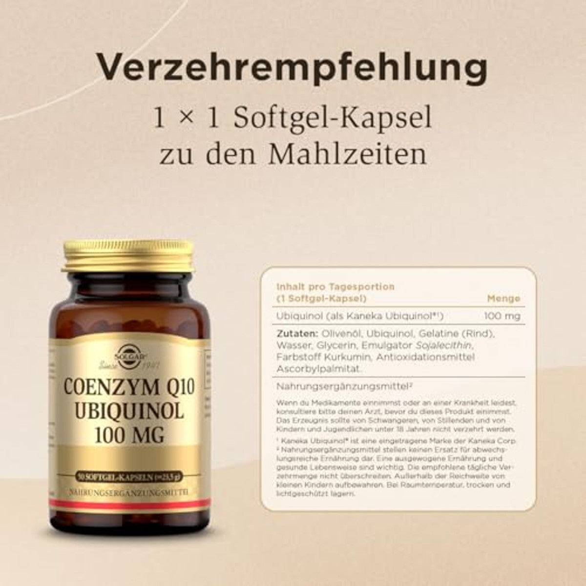 Solgar Coenzym Q10 Ubiquinol 100 mg 50 Softgelcapsules - 6-pack