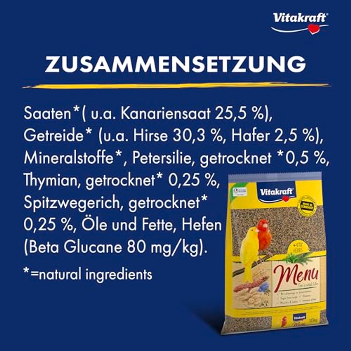 Vitakraft Menu vogelvoer kanaries 1 x 10 kg – foto 6