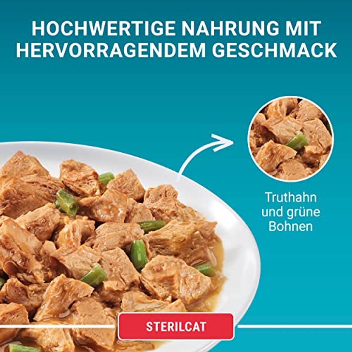 PURINA ONE Sterilcat, delicate stukjes in saus voor gesteriliseerd, 26 x 85 g | Kattenvoer nat met kalkoen – PURINA ONE