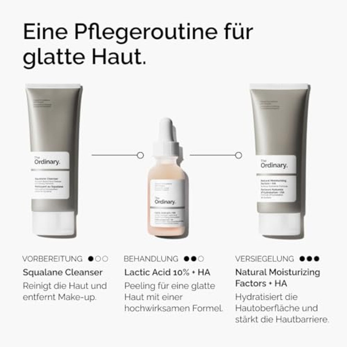 The Ordinary Lactic Acid 10% + HA 2%, zeer effectief peelingserum voor een gladdere, stralende huid, 30 ml