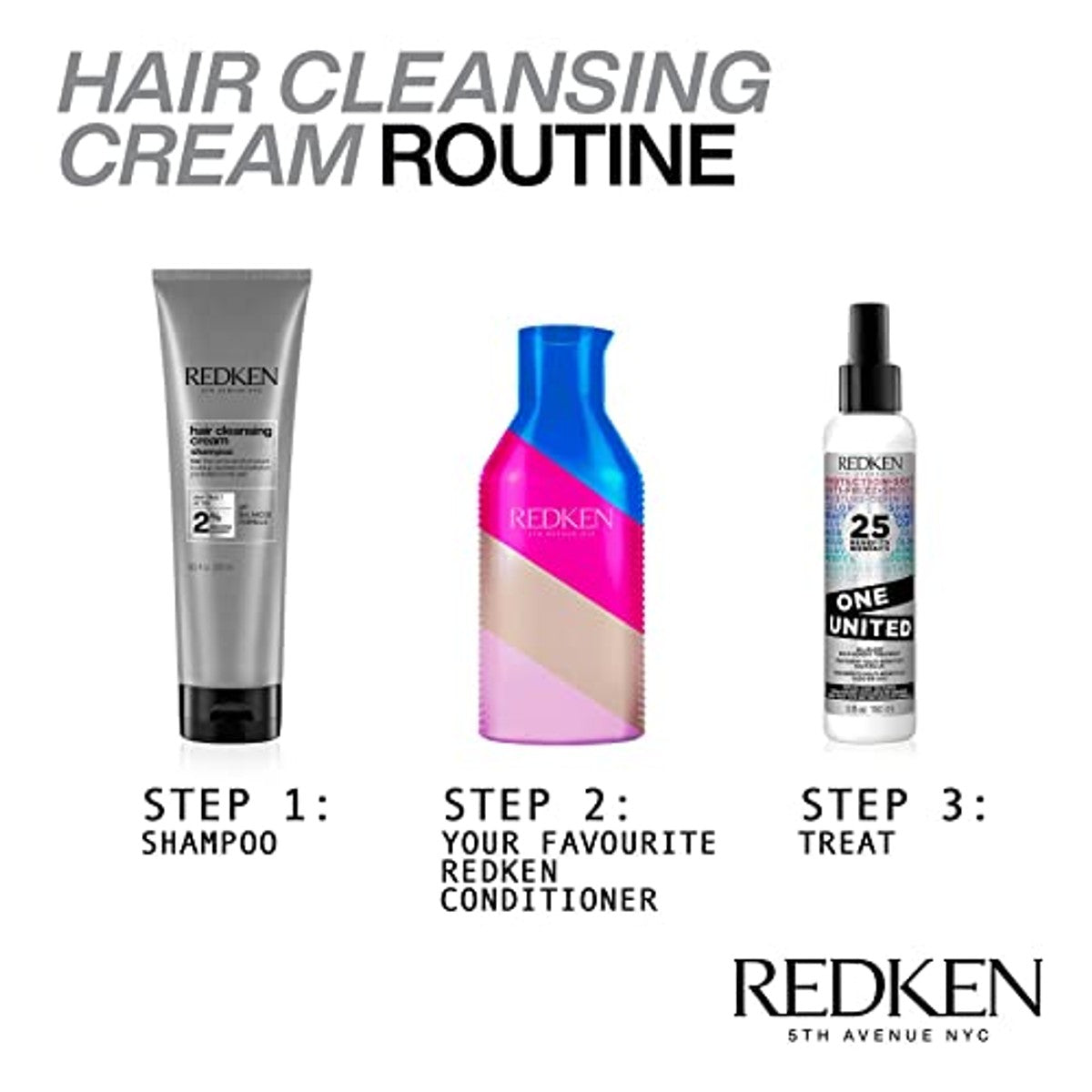 Redken Hair Cleansing Cream Dieptereinigende Shampoo tegen Resten 250 ml - 3-pack