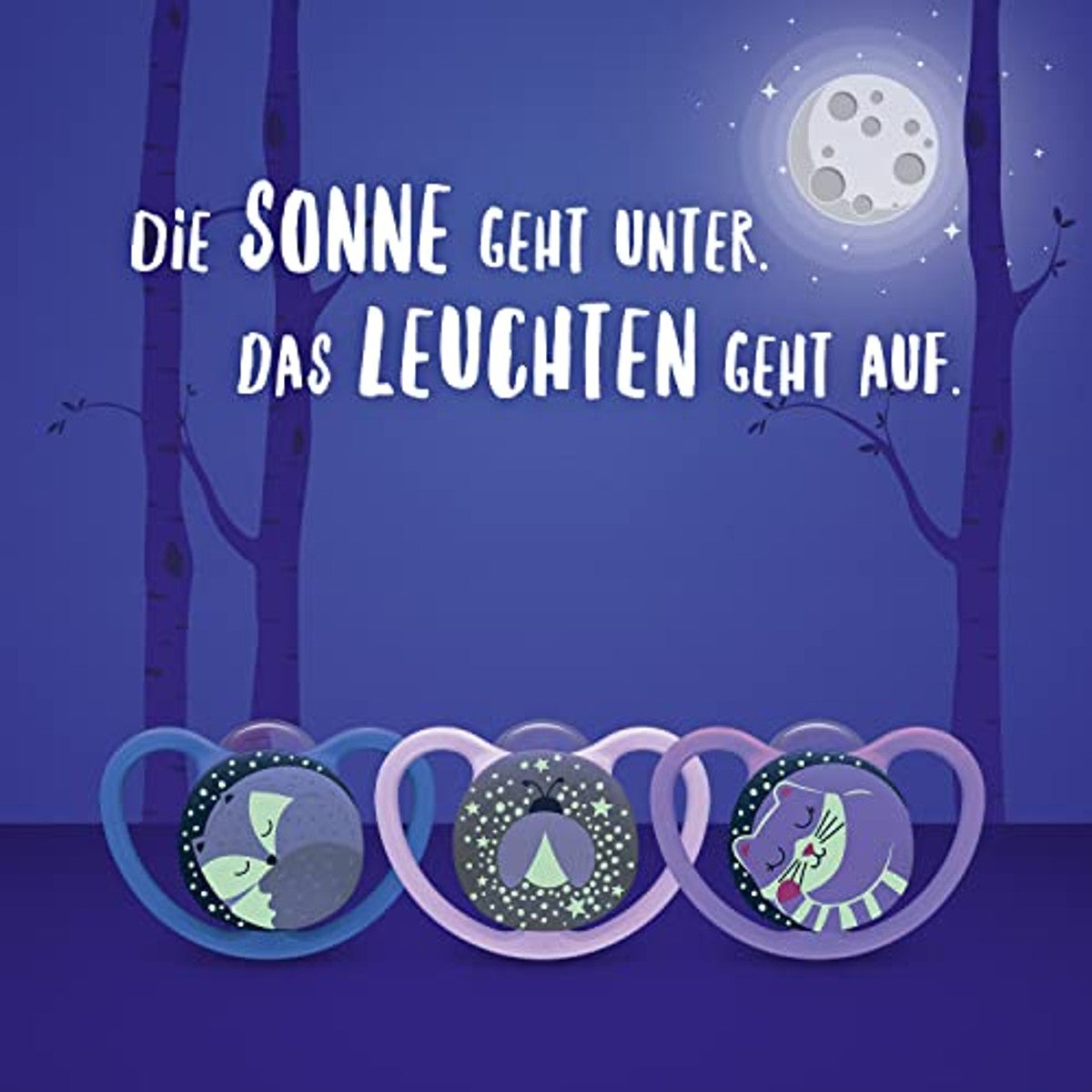 NUK Space Day & Night Babyfopspeen 0-6 maanden 4 stuks – NUK