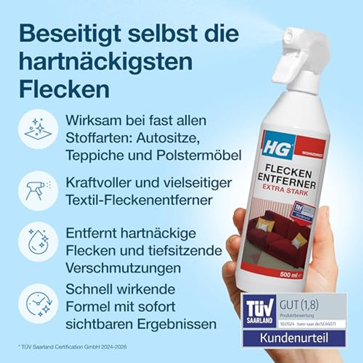HG Vlekspray extra sterk 6 x 500 ml - Voordeelverpakking