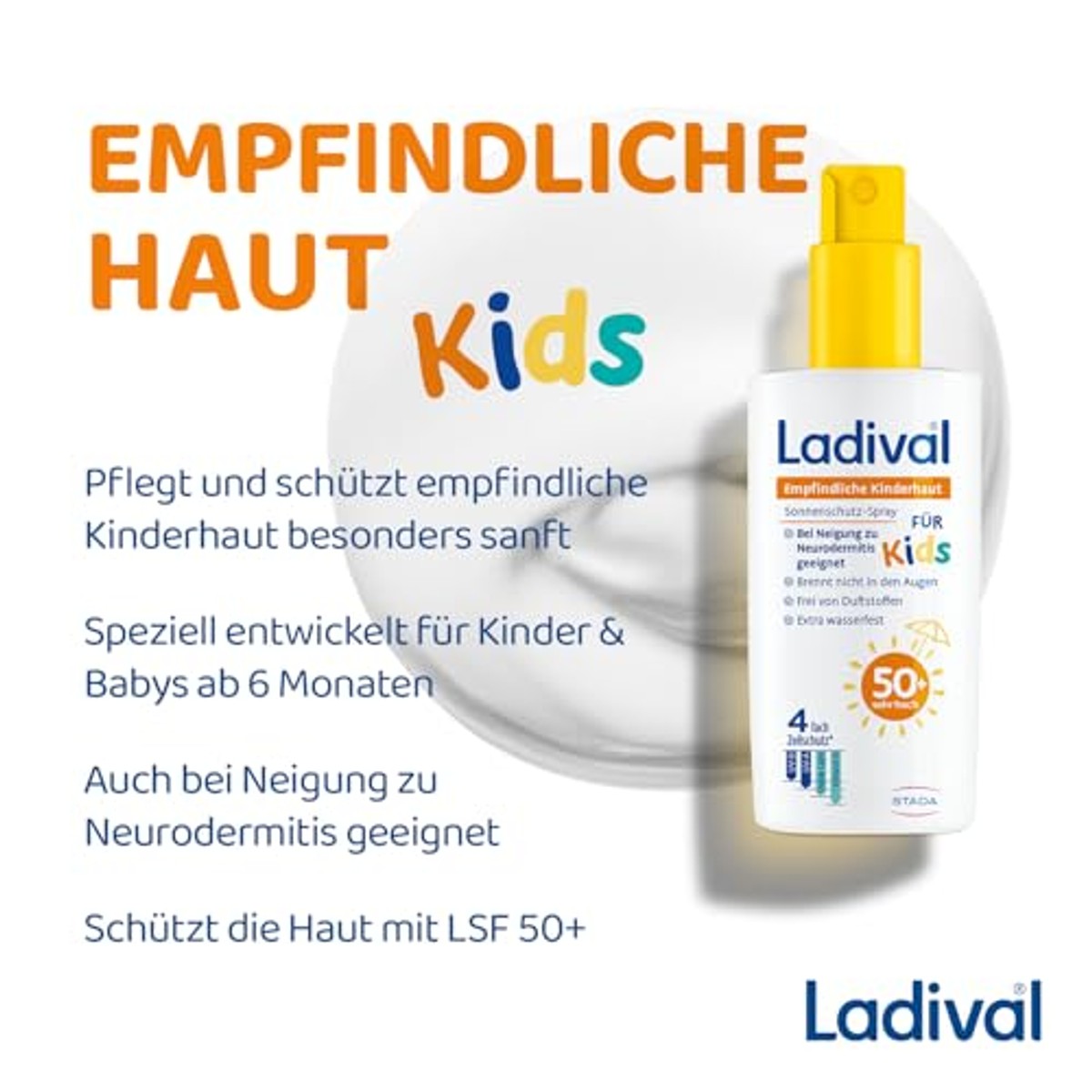 Ladival Gevoelige Kinderhuid Zonnebrandspray SPF 50+ 6 x 150 ml - Voordeelverpakking