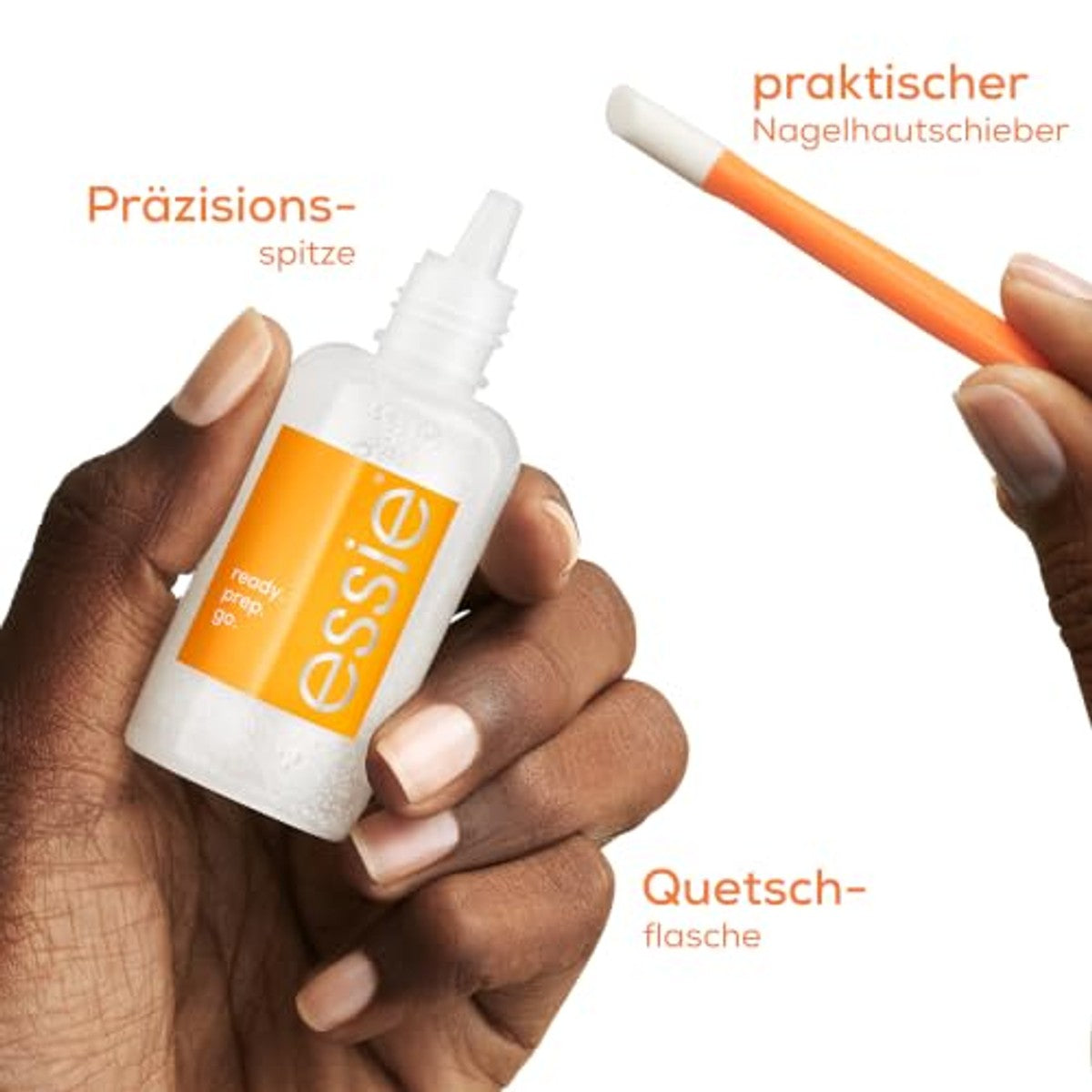 essie ready.prep.go. 3-in-1 nagelverzorgingsset 30 ml - 6 stuks