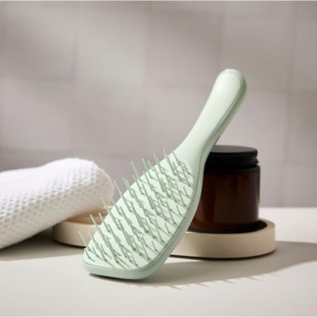 Tangle Teezer Ultimate Detangler Haarborstel voor nat en droog haar, bijzonder zacht, brede borstelharen voor zacht en effectief ontwarren, minder haaruitval en haarbreuk, eucalyptus – Tangle Teezer