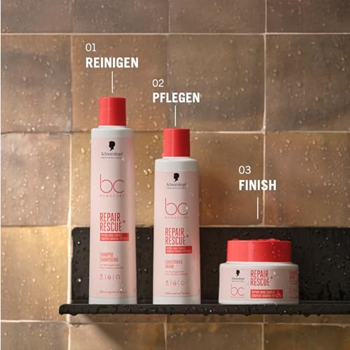 BC Bonacure Repair Rescue Shampoo - 3 stuks