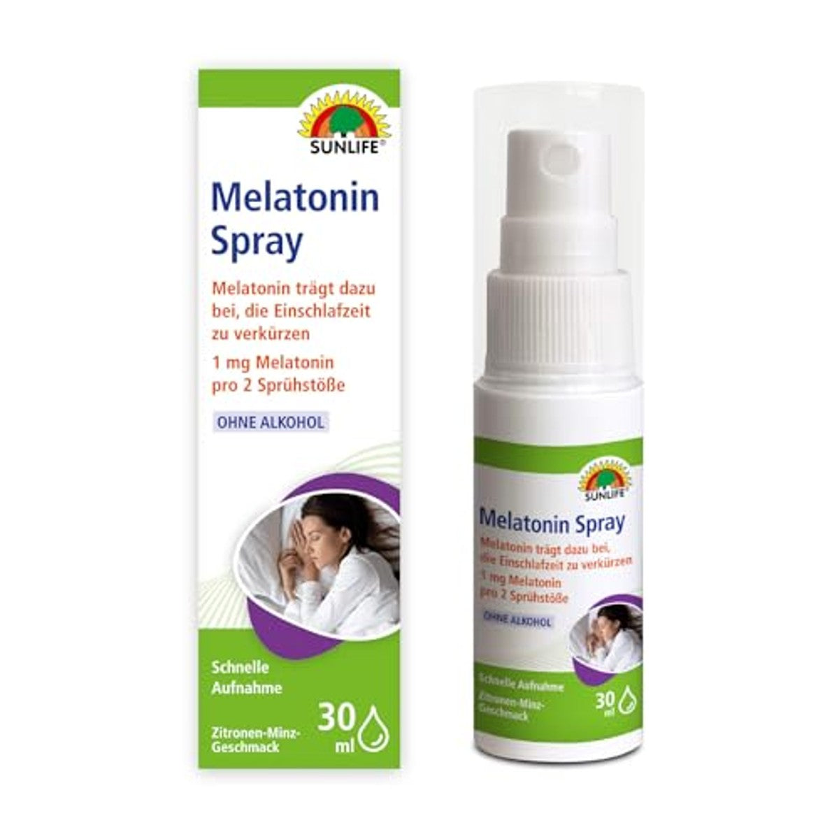 Sunlife Melatoninespray Hoge Dosis 1 x 30 ml Verpakking van 2 - 3-pack