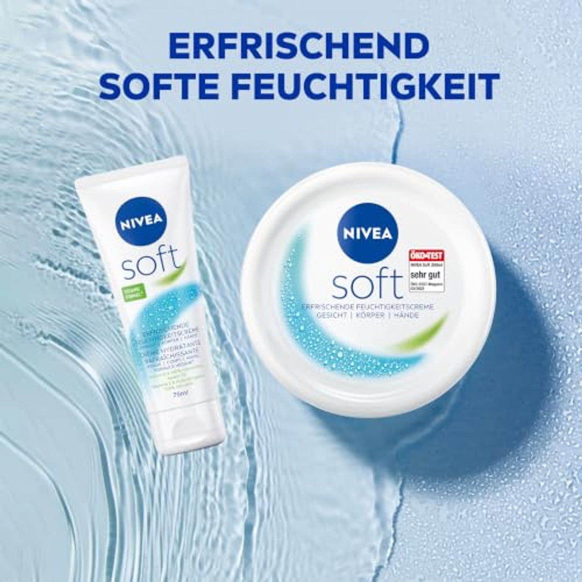 NIVEA Soft verfrissende vochtinbrengende crème 3 x 200 ml - Voordeelverpakking