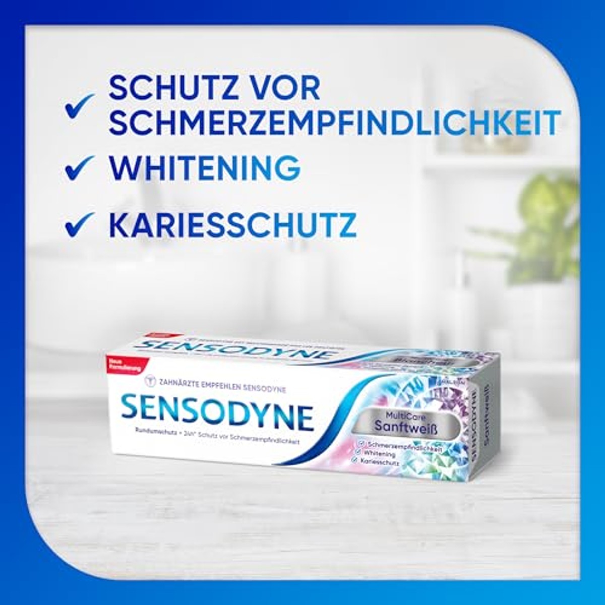 Sensodyne MultiCare Zacht Wit tandpasta 6 x 75 ml - Voordeelverpakking