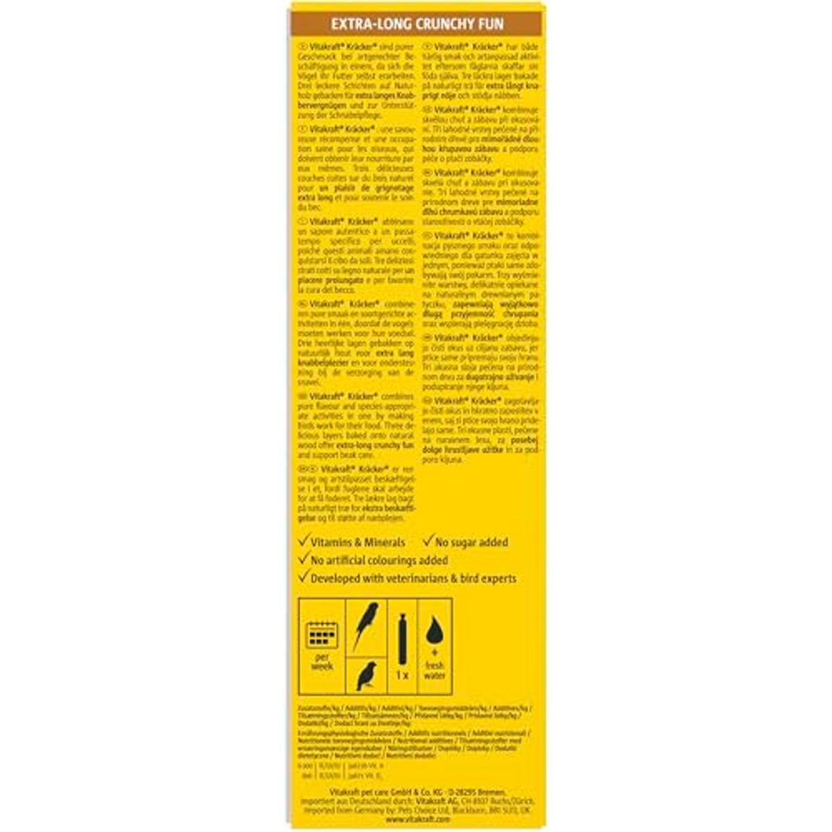 Vitakraft Krukker vogelsnack ei en graszaad 10 x 54 g - 6-pack