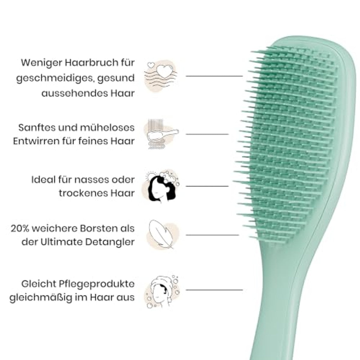 Tangle Teezer Ultimate Detangler voor Fijn Haar Donker Petrol - 6-pack