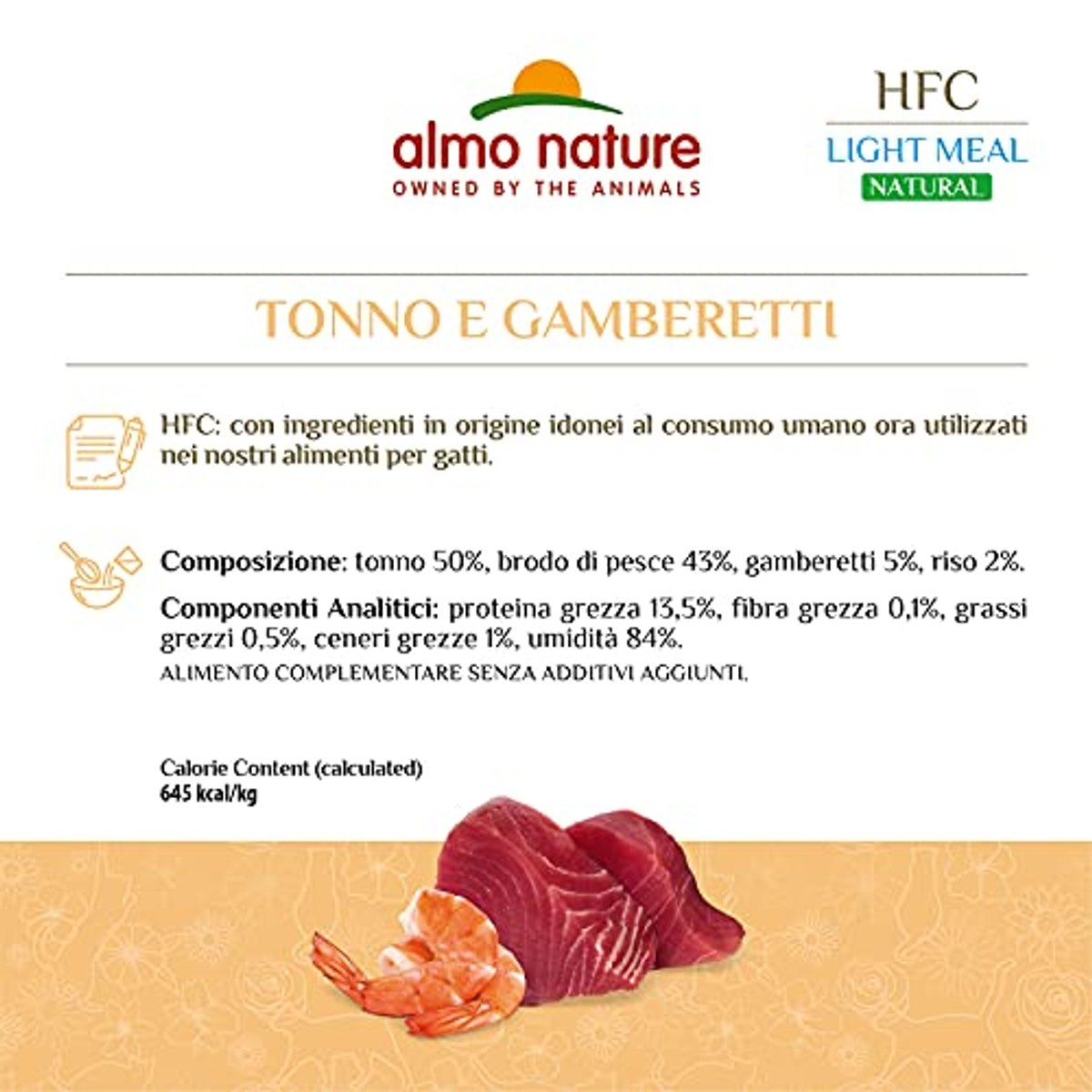 Almo Nature HFC Natural Light Meal Tonijn en Garnalen 4 x 50 g - 6-pack