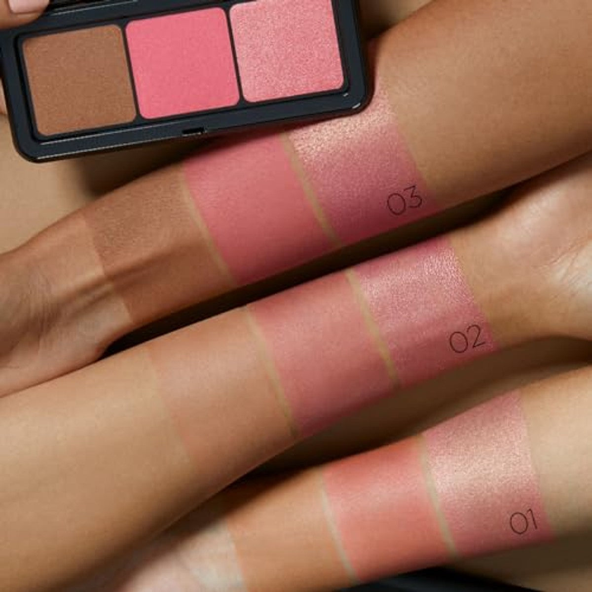 Kiko Milano MultiFinish Trio Blush & Bronzer Palette 01 - 6-pack