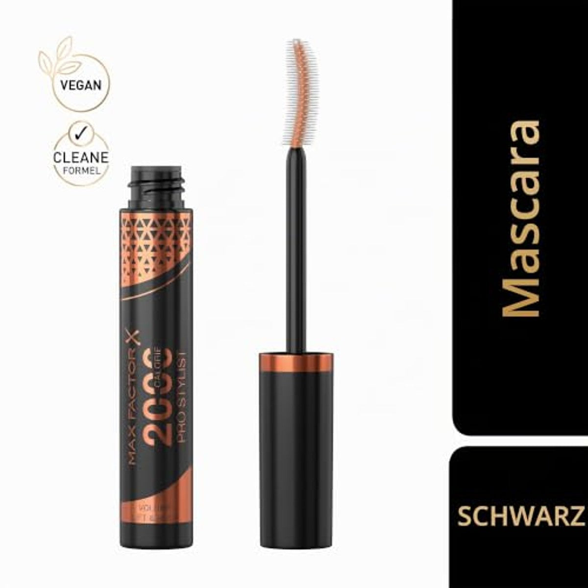 Max Factor 2000 Calorie Pro Stylist Mascara Black 9 ml - 6 stuks