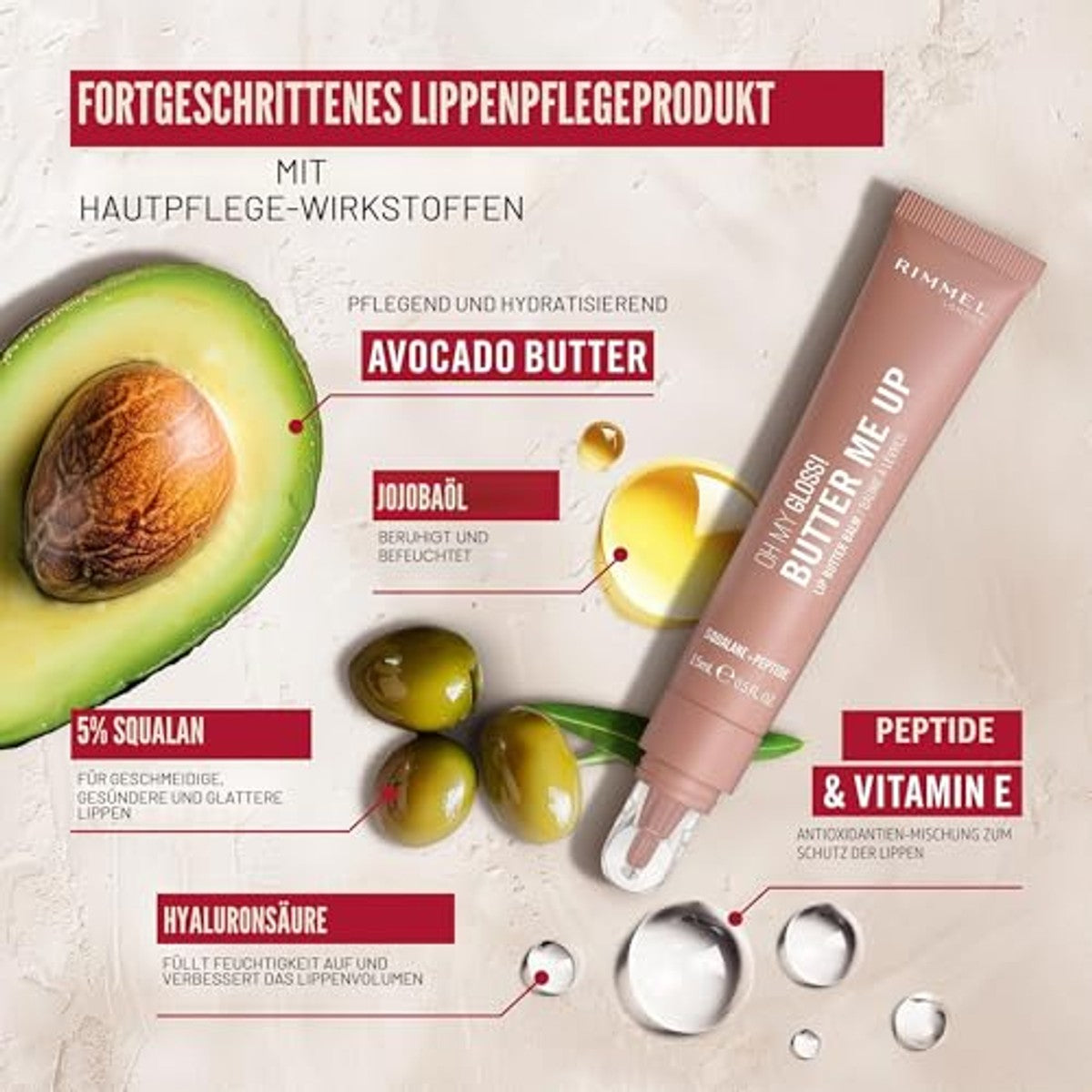 Rimmel London Oh My Gloss Butter Me Up Bubble Gum 002 15 ml - 6 stuks