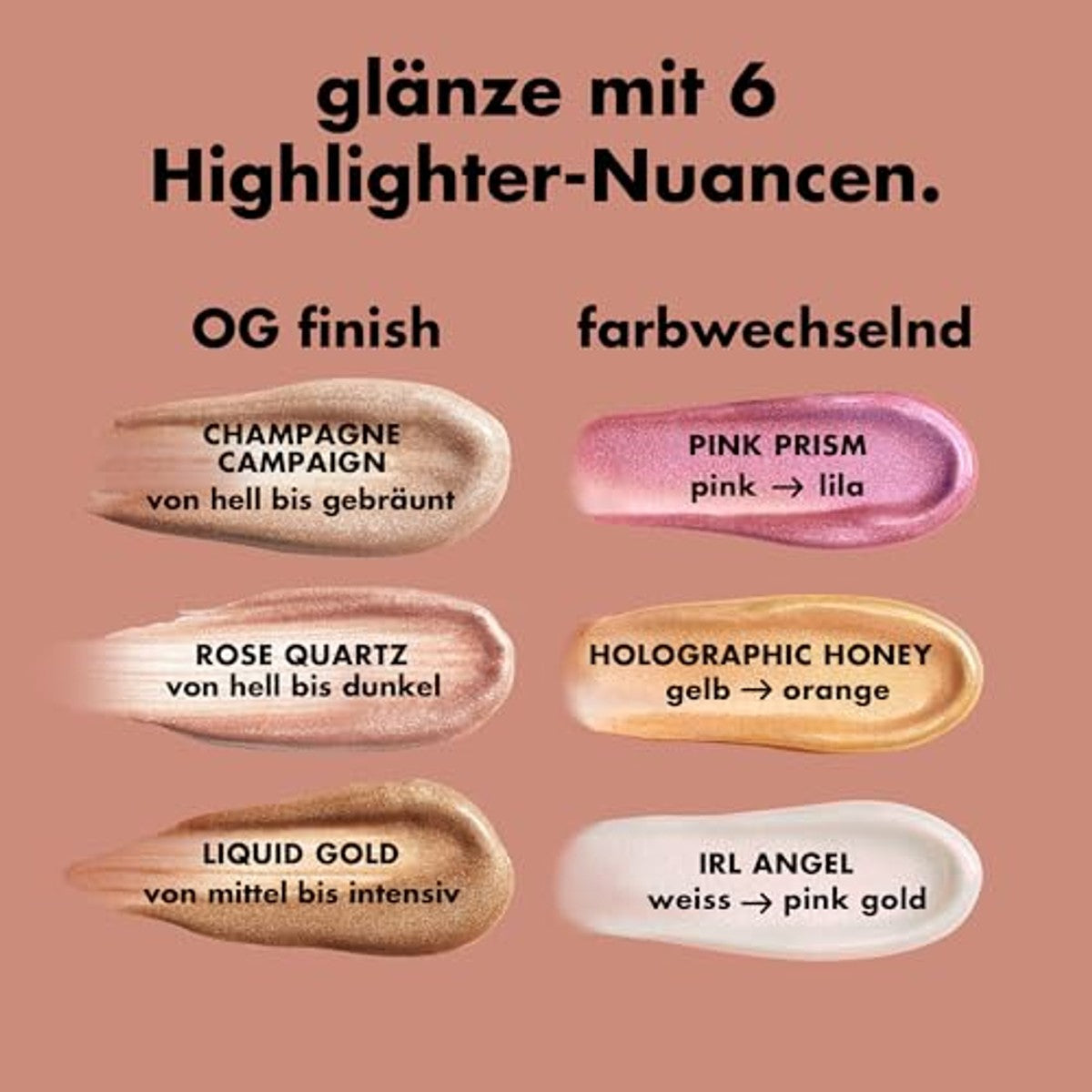 e.l.f. Halo Glow Highlight Beauty Wand Holografische honing - 6 stuks