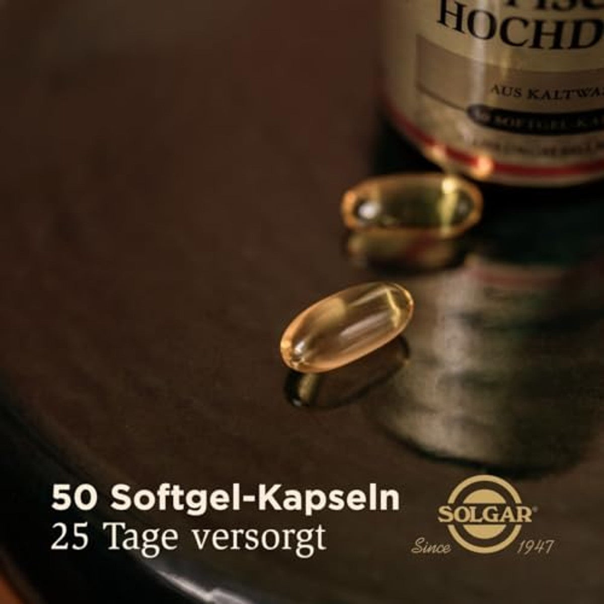Solgar Omega-3 Visolie Hoge Dosis 50 Softgelcapsules - 3-pack