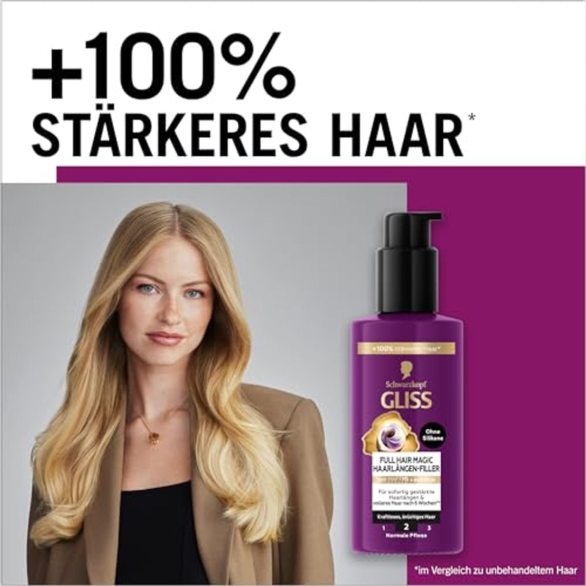 Gliss Kur Full Hair Magic Haarlengtes Filler 3 x 100 ml - Voordeelverpakking