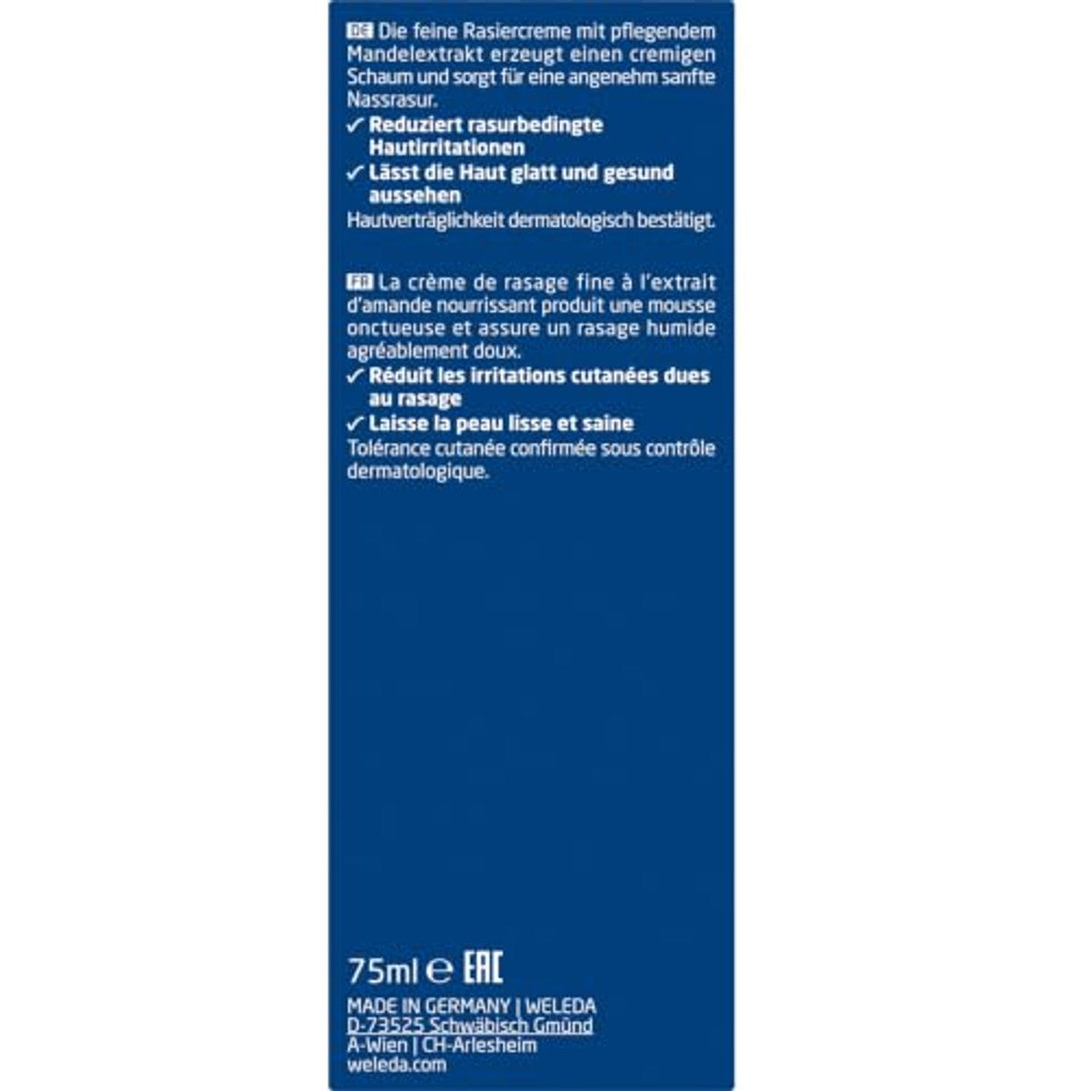Weleda for Men Scheercrème 75 ml - 6-pack