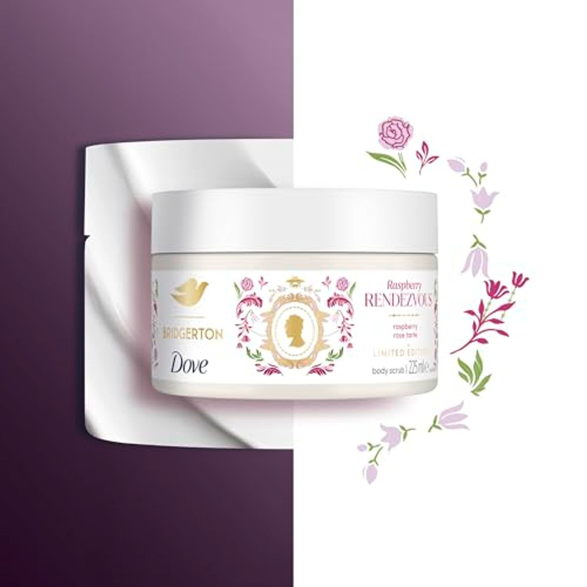 Dove Raspberry Rendezvous Crème-douchecrub 4 x 225 ml – Dove