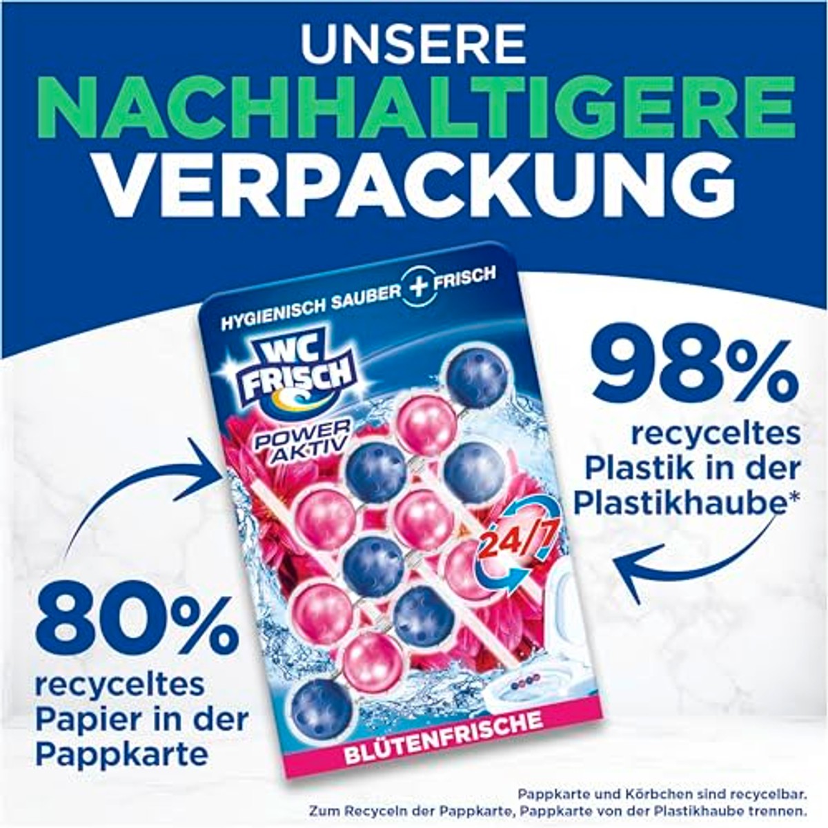 WC-Frisch Kraft Aktiv geurspoeler bloemen-frisheid set van 3 – WC-Frisch