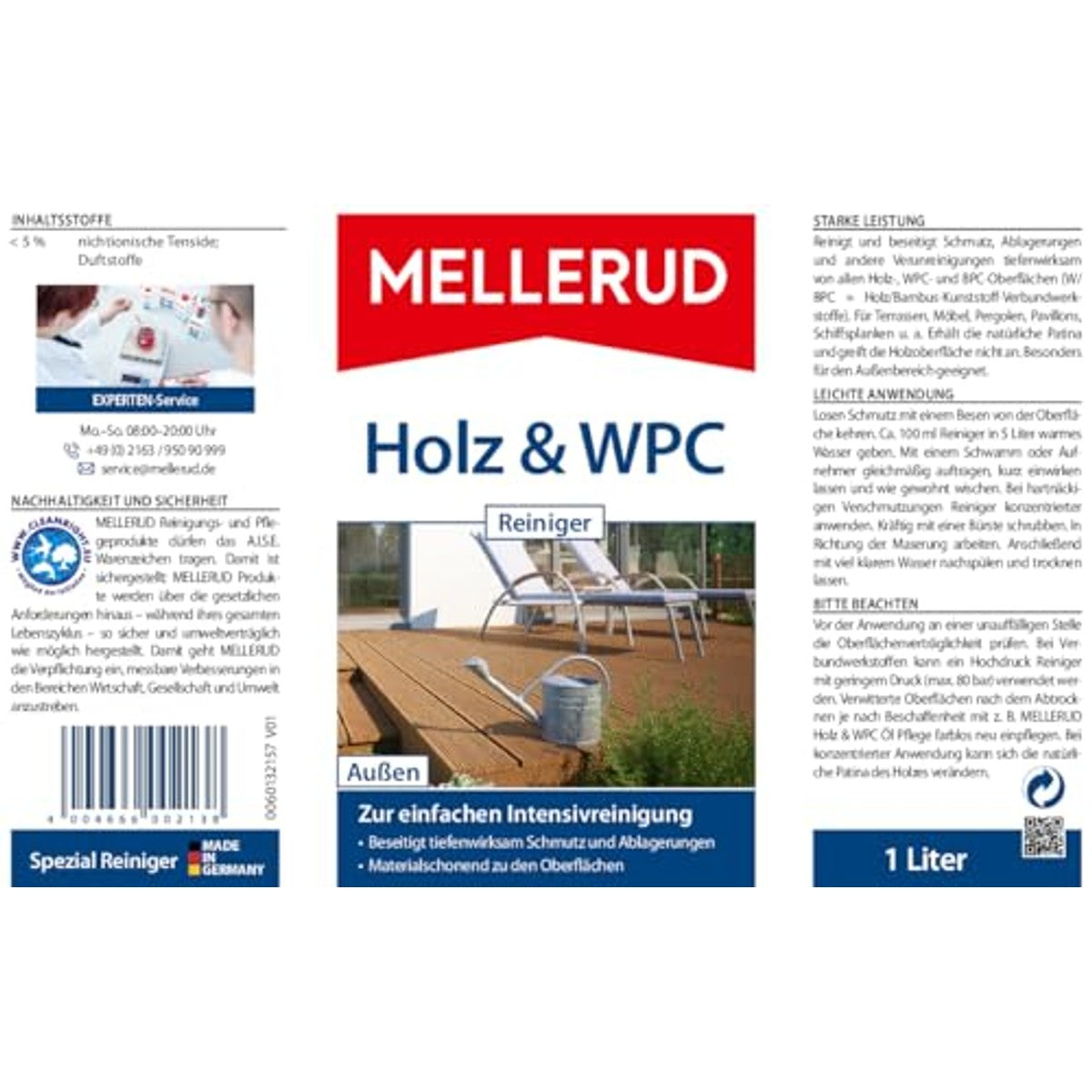 Mellerud Hout- en WPC-reiniger 6 x 1 l - Voordeelverpakking