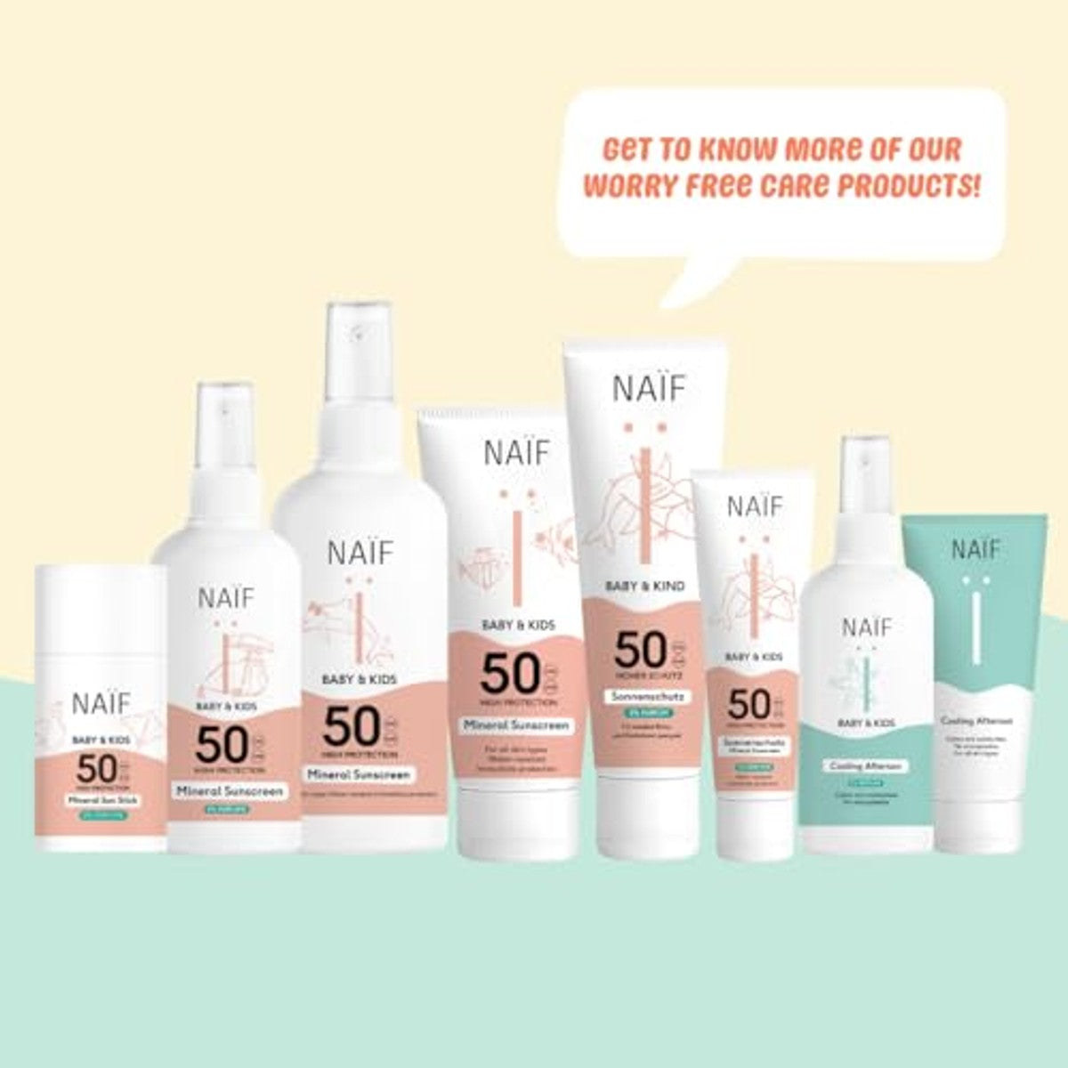 Naïf Zonnecrème Baby & Kind SPF 50 3 x 175 ml - Voordeelverpakking