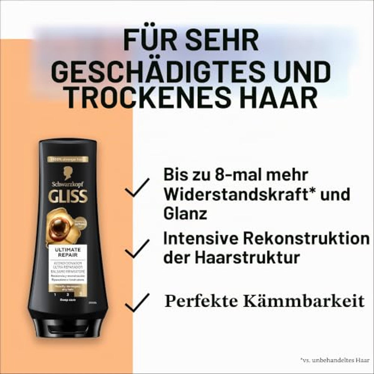 Gliss Ultimate Repair Conditioner 6 x 200 ml (1200 ml) – Gliss