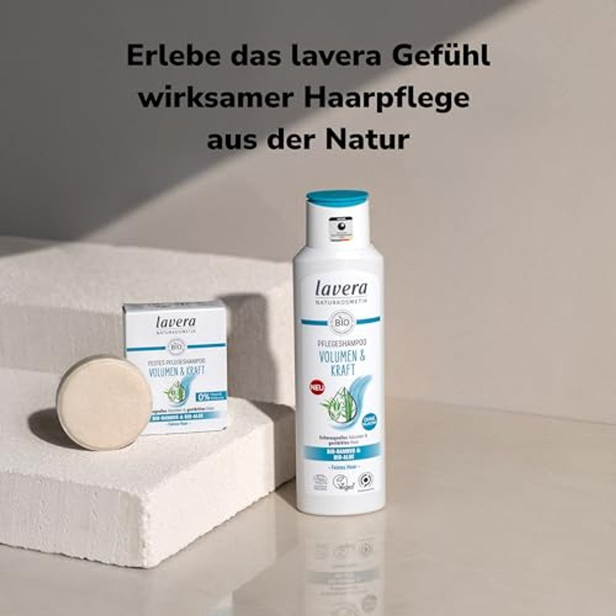 lavera Verzorgende shampoo volume & kracht 3 x 250 ml - Voordeelverpakking