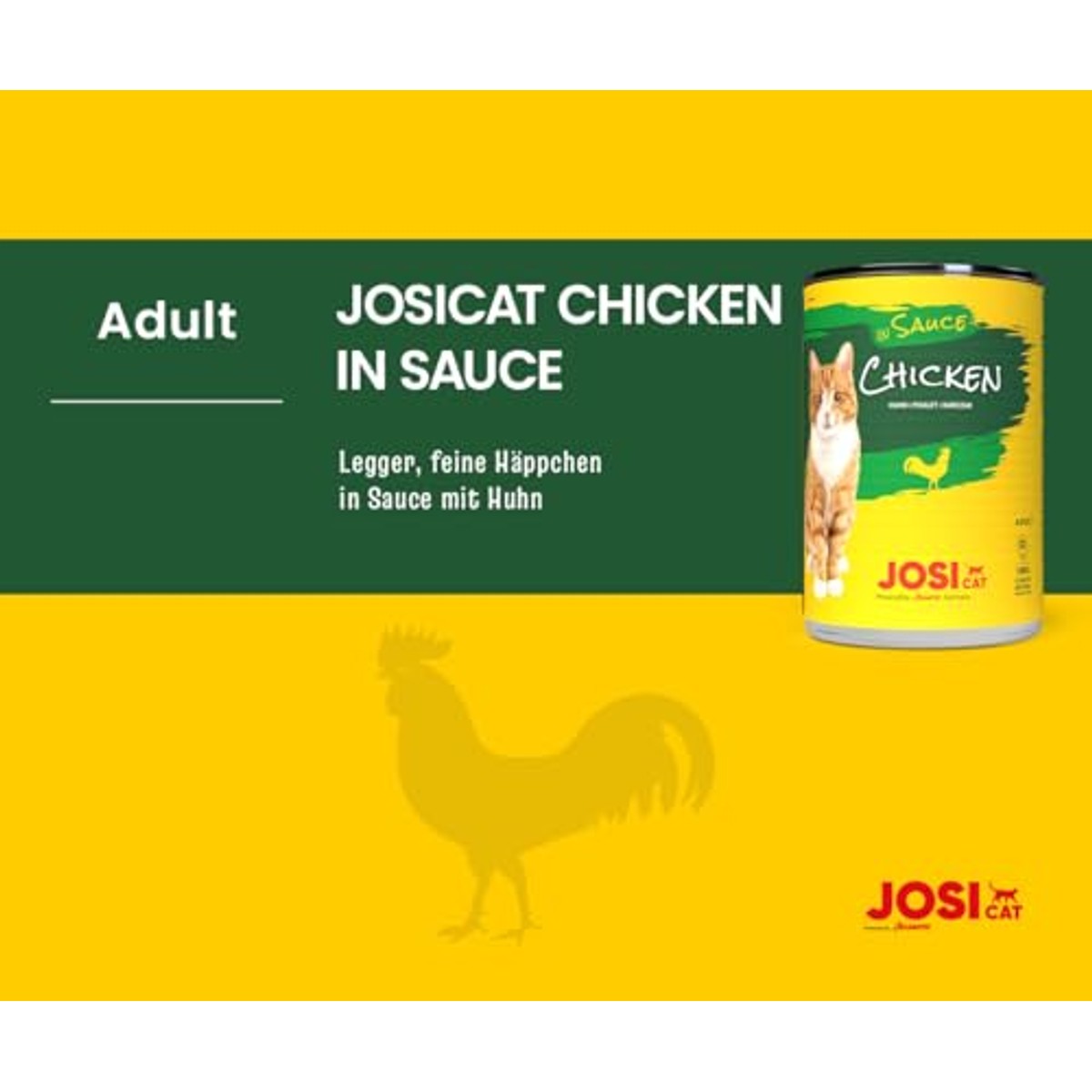 JosiCat Natvoer Kattenvoer Kip in Saus 12 x 415 g - 3-pack
