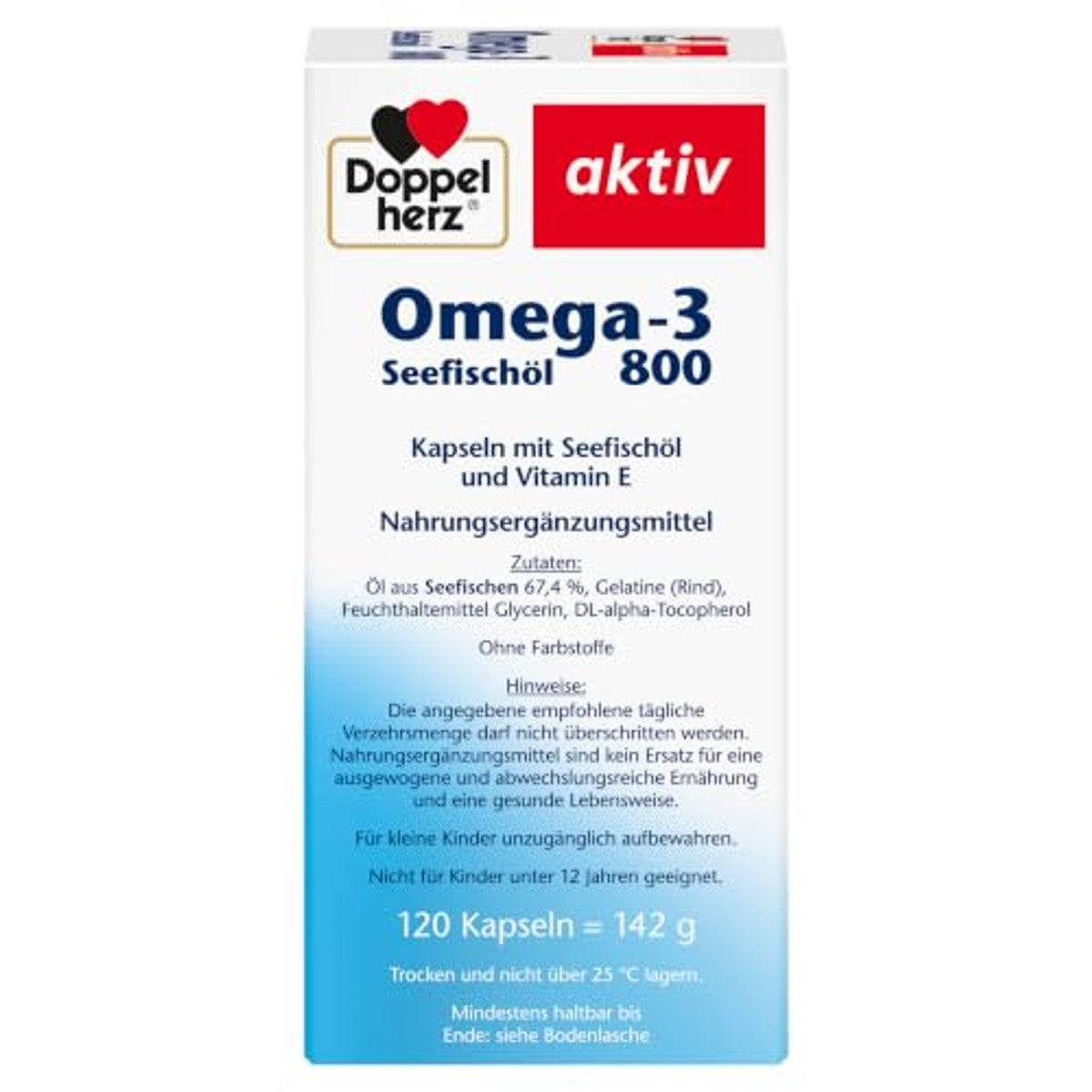 Doppelherz Omega-3 Zeevisolie 800 120 Capsules - 3-pack