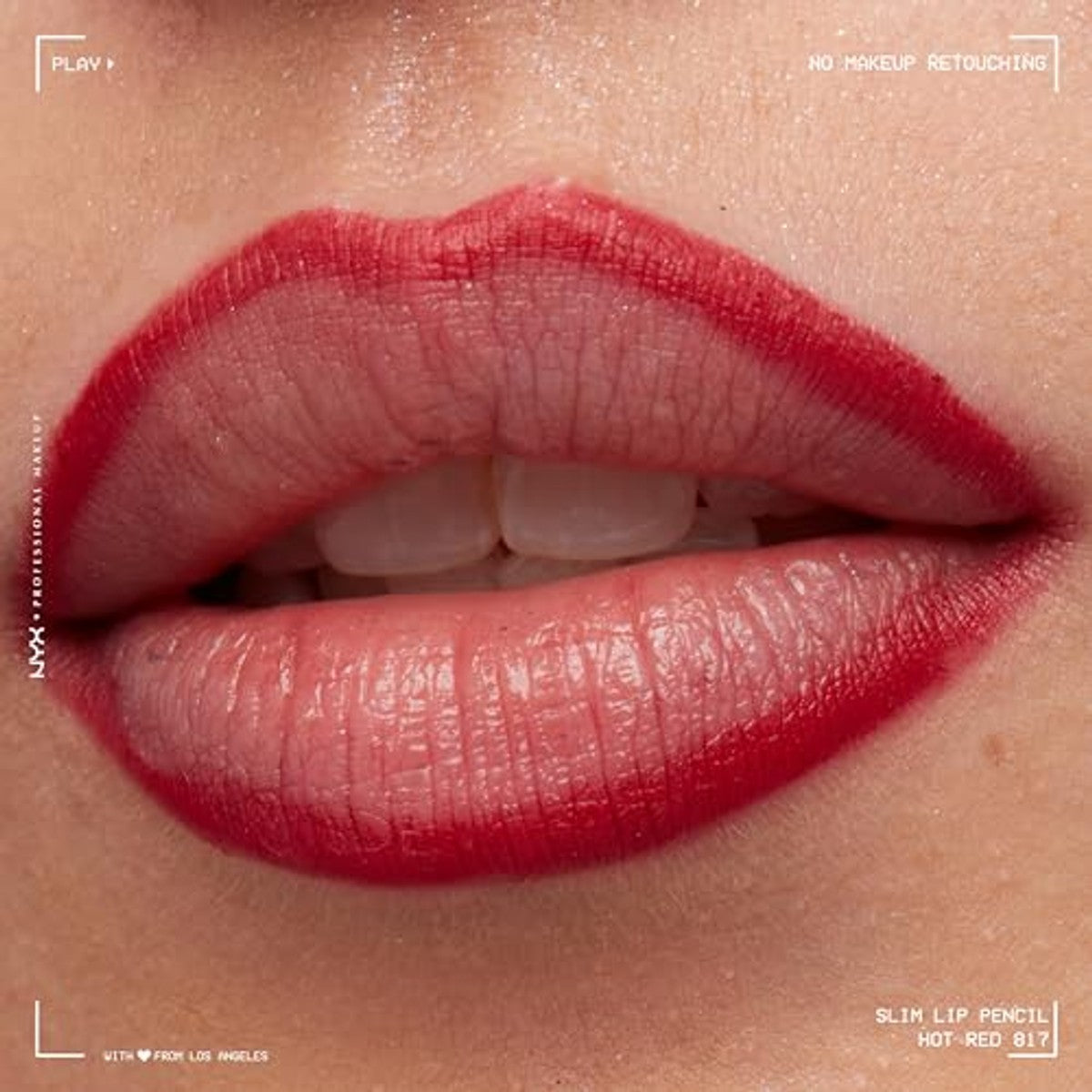 NYX PROFESSIONAL MAKEUP Slim Lip Pencil 817 Hot Red - 6 stuks
