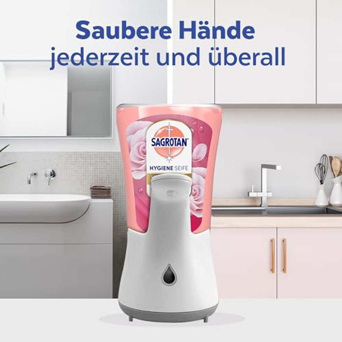 Sagrotan No-Touch navulzeep kasjmier en roos 5 x 250 ml - 3-pack – foto 6
