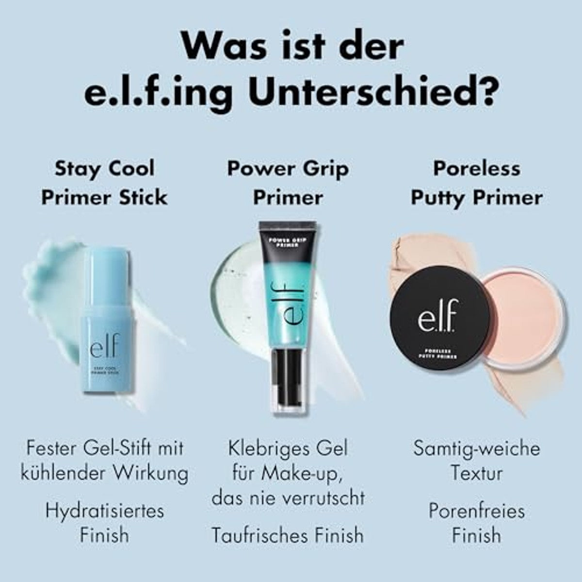 e.l.f. Stay Cool Primer Stick, hydraterende gel-primer, bereidt de huid voor op make-up, geeft een verkoelend gevoel, verrijkt met aloë-water, veganistisch en dierproefvrij – e.l.f.