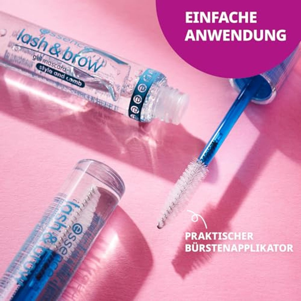 essence lash & brow gel mascara, wimperserum, transparant, definieerend, veganistisch, zonder microplasticdeeltjes, nanodeeltjes, zonder parfum, per stuk verpakt (9 ml) | Fixiert & pflegt, leichte, nicht-klebender Formel, Vegane Kosmetik – Essence Cosmetics