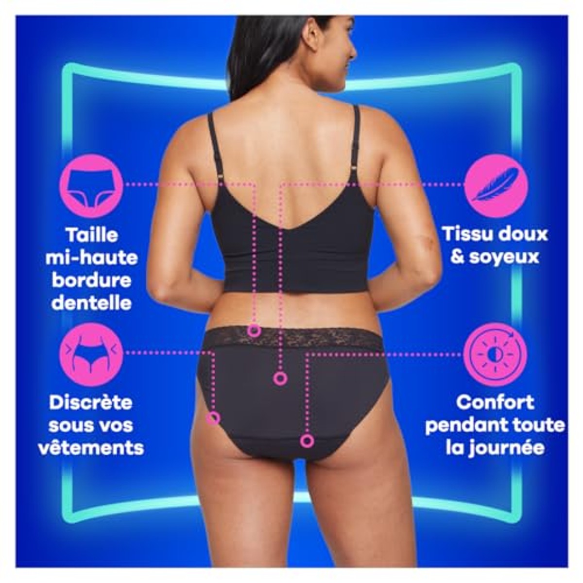 Always Menstruatiebroek bikini M 40-42 zwart, 1 menstruatie-ondergoed – Always