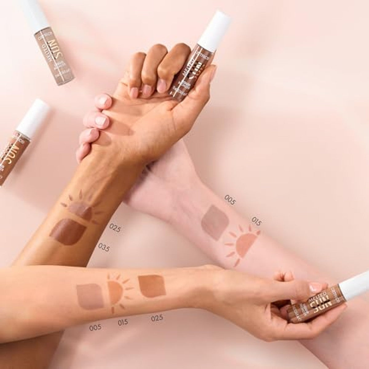 Catrice Melted Sun Liquid Bronzer, nr. 015, bruin, langdurig, definiërend, sterk gepigmenteerd, natuurlijk, mat, veganistisch, olievrij, zonder parfum, zonder alcohol, per stuk verpakt (10 ml) – Catrice Cosmetics