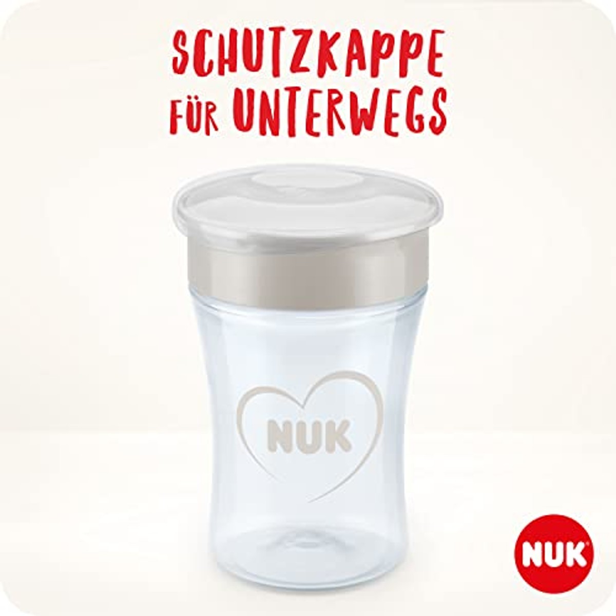 NUK Magic Cup Drinkbeker roestvrij staal, blauw, 8+ maanden 6 x 230 ml - Voordeelverpakking