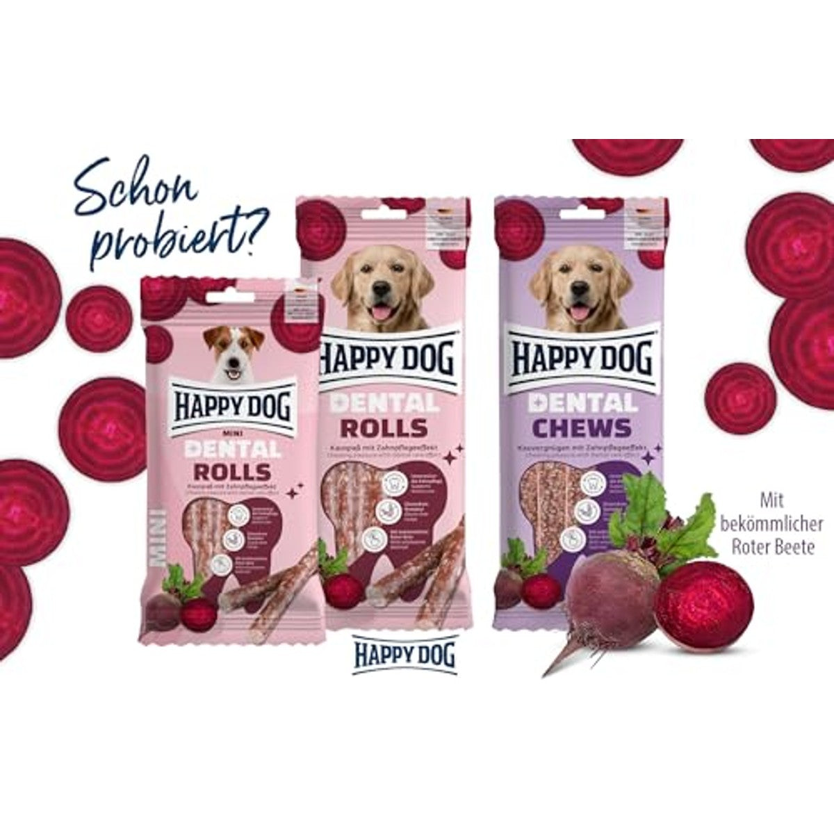 Happy Dog Dental Sticks Mini hondensnack munt 4 stuks, 100 g - 3-pack