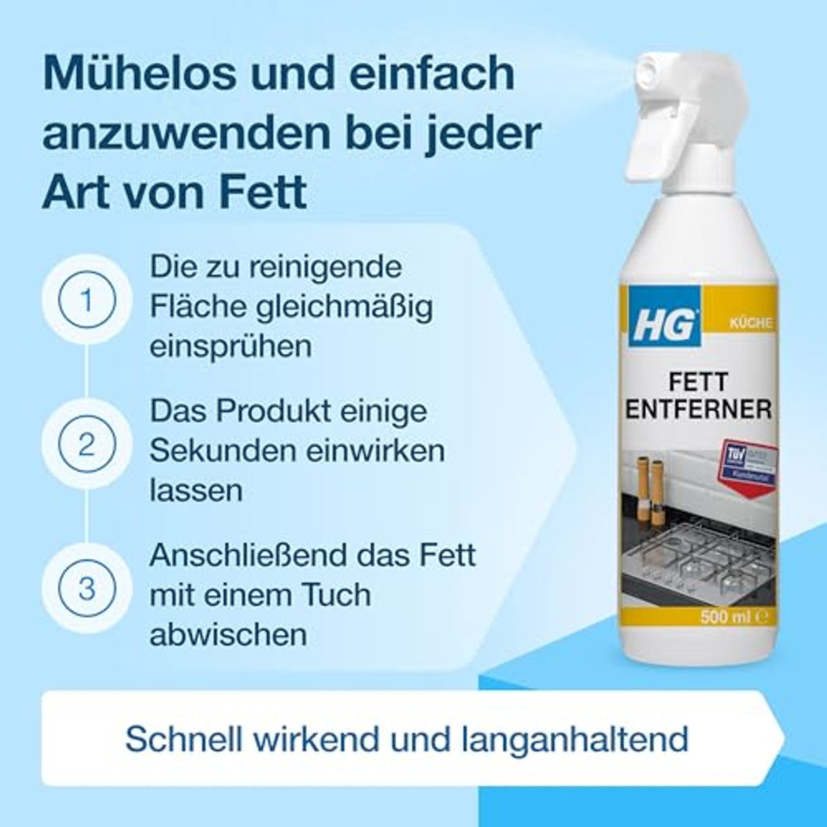 HG Keuken ontvetter sterke keukenvetoplosser 6 x 500 ml - Voordeelverpakking